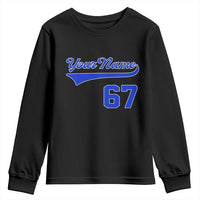 Personalized 67 Jersey Number Youth Sweatshirt Custom Name Numbered Uniform Sports Team 67th Birthday TS10