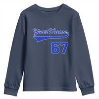Personalized 67 Jersey Number Youth Sweatshirt Custom Name Numbered Uniform Sports Team 67th Birthday TS10