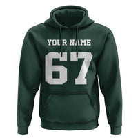 Personalized 67 Jersey Number Hoodie Custom Name Varsity Sports 67th Birthday - Wonder Print Shop