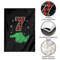 Number 7 Matching 67 Christmas Garden Flag Red Plaid Xmas Pajamas Holiday Gen Alpha Slang Meme - Wonder Print Shop