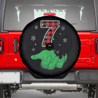 Number 7 Matching 67 Christmas Spare Tire Cover Red Plaid Xmas Pajamas Holiday Gen Alpha Slang Meme - Wonder Print Shop