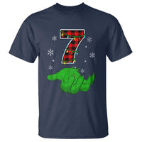 Number 7 Matching 67 Christmas T Shirt Red Plaid Xmas Pajamas Holiday Gen Alpha Slang Meme - Wonder Print Shop