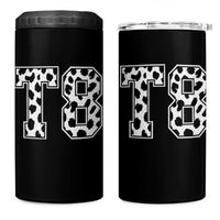 T8 Jersey Number 4 in 1 Can Cooler Tumbler Y2k Leopard Number Concert Inspired Outfit Varsity Sports - Wonder Print Shop