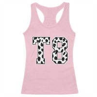 T8 Jersey Number Racerback Tank Top Y2k Leopard Number Concert Inspired Outfit Varsity Sports - Wonder Print Shop