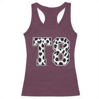 T8 Jersey Number Racerback Tank Top Y2k Leopard Number Concert Inspired Outfit Varsity Sports - Wonder Print Shop