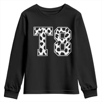 T8 Jersey Number Youth Sweatshirt Y2k Leopard Number Concert Inspired Outfit Varsity Sports - Wonder Print Shop