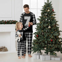 Number 7 Plaid Pajama Set Matching 67 Meme 7th Birthday 7 Years - Wonder Print Shop