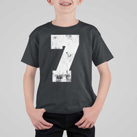 Number 7 T Shirt For Kid Matching 67 Meme 7th Birthday 7 Years - Wonder Print Shop
