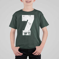 Number 7 T Shirt For Kid Matching 67 Meme 7th Birthday 7 Years - Wonder Print Shop