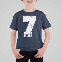 Number 7 T Shirt For Kid Matching 67 Meme 7th Birthday 7 Years - Wonder Print Shop