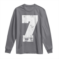 Number 7 Long Sleeve Shirt Matching 67 Meme 7th Birthday 7 Years - Wonder Print Shop