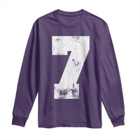 Number 7 Long Sleeve Shirt Matching 67 Meme 7th Birthday 7 Years - Wonder Print Shop