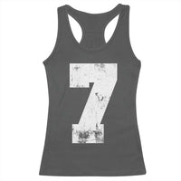 Number 7 Racerback Tank Top Matching 67 Meme 7th Birthday 7 Years - Wonder Print Shop