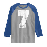 Number 7 Raglan Shirt Matching 67 Meme 7th Birthday 7 Years - Wonder Print Shop