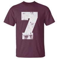 Number 7 T Shirt Matching 67 Meme 7th Birthday 7 Years - Wonder Print Shop