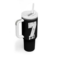 Number 7 Tumbler With Handle Matching 67 Meme 7th Birthday 7 Years - Wonder Print Shop