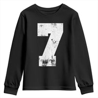 Number 7 Youth Sweatshirt Matching 67 Meme 7th Birthday 7 Years - Wonder Print Shop