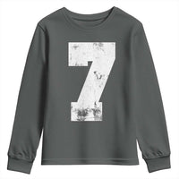 Number 7 Youth Sweatshirt Matching 67 Meme 7th Birthday 7 Years - Wonder Print Shop