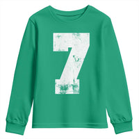 Number 7 Youth Sweatshirt Matching 67 Meme 7th Birthday 7 Years - Wonder Print Shop