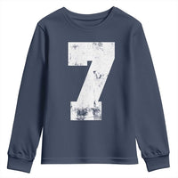Number 7 Youth Sweatshirt Matching 67 Meme 7th Birthday 7 Years - Wonder Print Shop