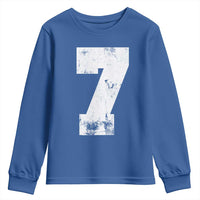 Number 7 Youth Sweatshirt Matching 67 Meme 7th Birthday 7 Years - Wonder Print Shop