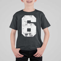 Number 6 T Shirt For Kid Matching 67 Meme 6th Birthday 6 Years - Wonder Print Shop