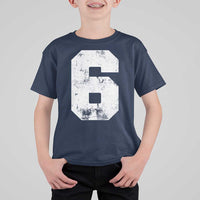 Number 6 T Shirt For Kid Matching 67 Meme 6th Birthday 6 Years - Wonder Print Shop