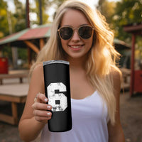 Number 6 Skinny Tumbler Matching 67 Meme 6th Birthday 6 Years - Wonder Print Shop