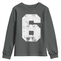 Number 6 Youth Sweatshirt Matching 67 Meme 6th Birthday 6 Years - Wonder Print Shop