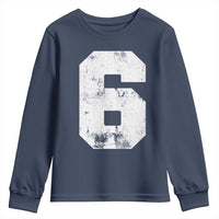 Number 6 Youth Sweatshirt Matching 67 Meme 6th Birthday 6 Years - Wonder Print Shop