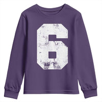 Number 6 Youth Sweatshirt Matching 67 Meme 6th Birthday 6 Years - Wonder Print Shop