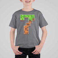 Number 7 T Shirt For Kid Game Matching 67 Meme Costume 7th Birthday 7 Years - Wonder Print Shop