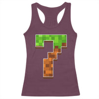 Number 7 Racerback Tank Top Game Matching 67 Meme Costume 7th Birthday 7 Years - Wonder Print Shop