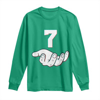 Number 7 Long Sleeve Shirt Matching 67 Meme Costume 7th Birthday 7 Years - Wonder Print Shop