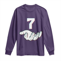 Number 7 Long Sleeve Shirt Matching 67 Meme Costume 7th Birthday 7 Years - Wonder Print Shop