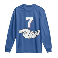Number 7 Long Sleeve Shirt Matching 67 Meme Costume 7th Birthday 7 Years - Wonder Print Shop