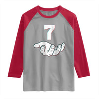 Number 7 Raglan Shirt Matching 67 Meme Costume 7th Birthday 7 Years - Wonder Print Shop