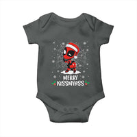 Funny Christmas Baby Onesie Merry Kissmyass Cute Spider-Women Santa Sarcastic Xmas