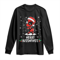 Funny Christmas Long Sleeve Shirt Merry Kissmyass Cute Spider-Women Santa Sarcastic Xmas