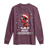 Funny Christmas Long Sleeve Shirt Merry Kissmyass Cute Spider-Women Santa Sarcastic Xmas