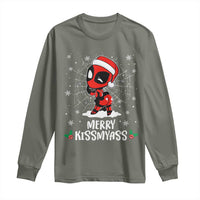 Funny Christmas Long Sleeve Shirt Merry Kissmyass Cute Spider-Women Santa Sarcastic Xmas