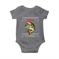 Fishing Christmas Baby Onesie Merry Fishmas Bass Fish Ugly Sweater