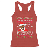 Funny Christmas Racerback Tank Top Funny Ain't No Party Like a Diddy Party Ugly Christmas Sweater