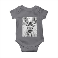 Funny Reindeer Selfie Christmas Baby Onesie