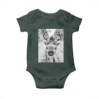 Funny Reindeer Selfie Christmas Baby Onesie