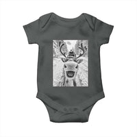Funny Reindeer Selfie Christmas Baby Onesie