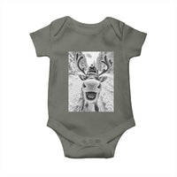 Funny Reindeer Selfie Christmas Baby Onesie