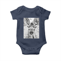 Funny Reindeer Selfie Christmas Baby Onesie