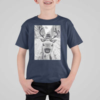Funny Reindeer Selfie Christmas T Shirt For Kid - Wonder Print Shop