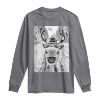 Funny Reindeer Selfie Christmas Long Sleeve Shirt